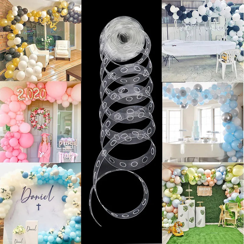 Balloon Garland Arch Decorating Strip Balloon Tape clip for Birthday Wedding Bridal Shower Baby Shower Party decor globos balls