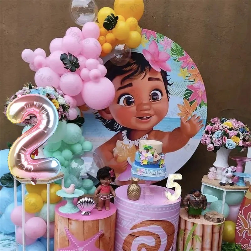 Disney Moana Balloons Garland Arch Kit Birthday Green Latex Balloons Party Decor Globos Girl Gifts Baby Shower Decorations