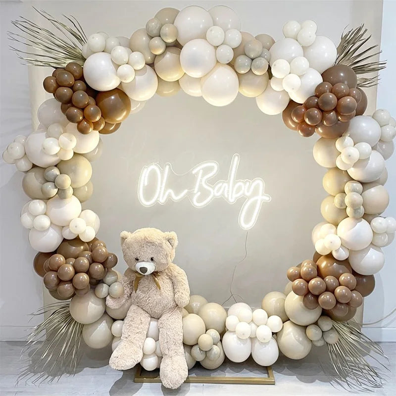 Coffee Brown Balloon Garland Arch Kit Wedding Birthday Party Decor Kids Baloon Baby Shower Globos Khaki Sand Latex Ballon