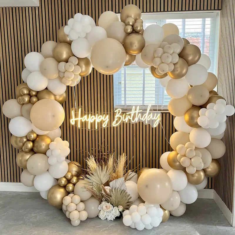 Coffee Brown Balloon Garland Arch Kit Wedding Birthday Party Decor Kids Baloon Baby Shower Globos Khaki Sand Latex Ballon