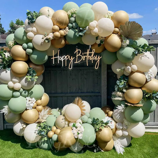 Avocado Green Balloon Garland Arch Kit Wedding Baloon Birthday Party Decoration Kids Baby Shower Globos Confetti Latex Ballon