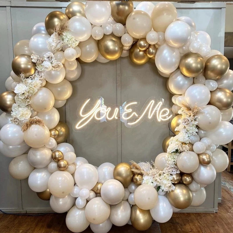 Beige Cream White Boho Balloon Garland Arch Kit Sand White Engagement Wedding Birthday Party Baby Shower Decoration Balloons