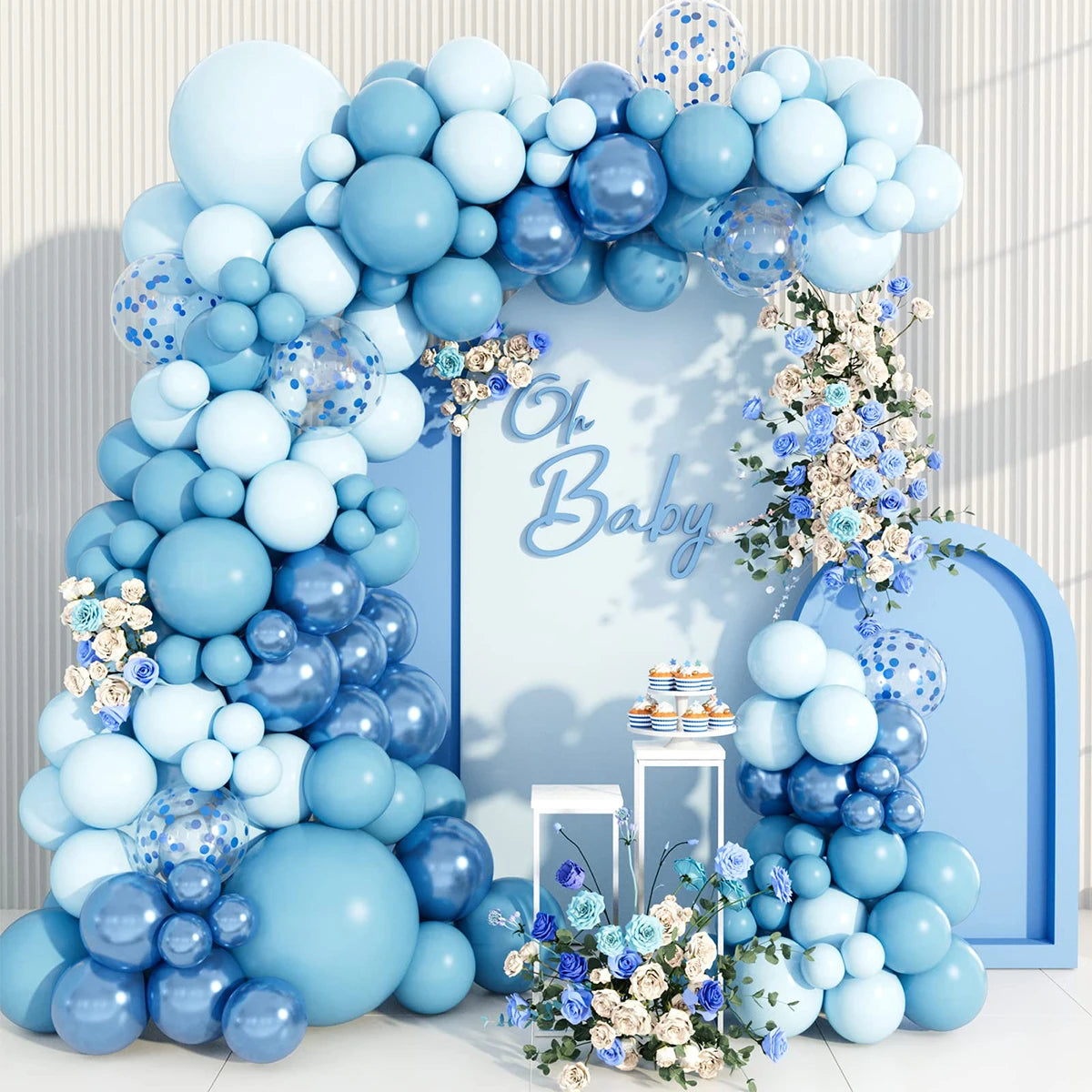 Blue Balloon Garland Arch Kit Wedding Birthday Party Decoration Kids Adult Wedding Party Supplies Latex Ballon Baby Shower Boy