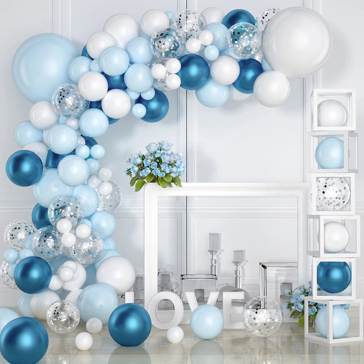 Blue Balloon Garland Arch Kit Wedding Birthday Party Decoration Kids Adult Wedding Party Supplies Latex Ballon Baby Shower Boy