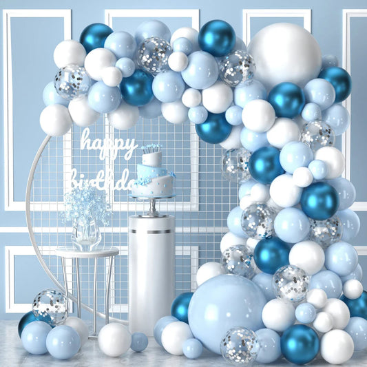 Blue Balloon Garland Arch Kit Wedding Birthday Party Decoration Kids Adult Wedding Party Supplies Latex Ballon Baby Shower Boy