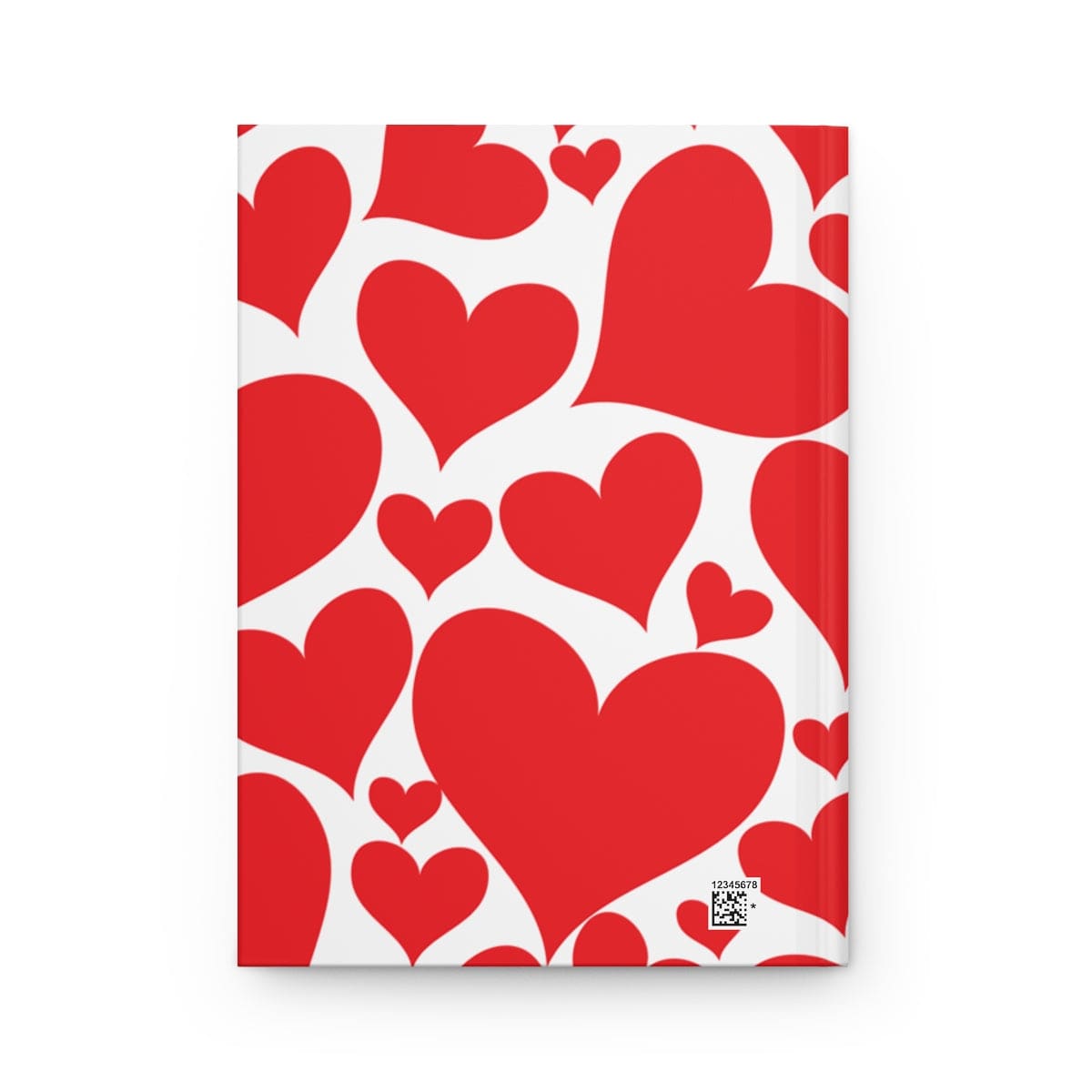 Hardcover Journal - Lined Notebook / Love Red Hearts