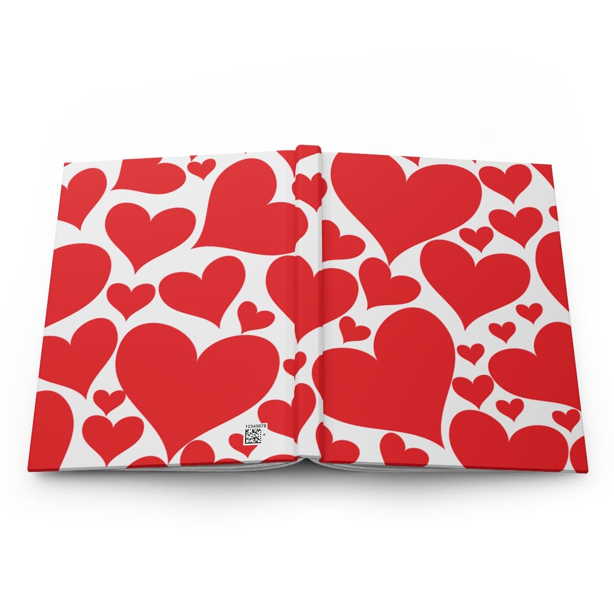 Hardcover Journal - Lined Notebook / Love Red Hearts