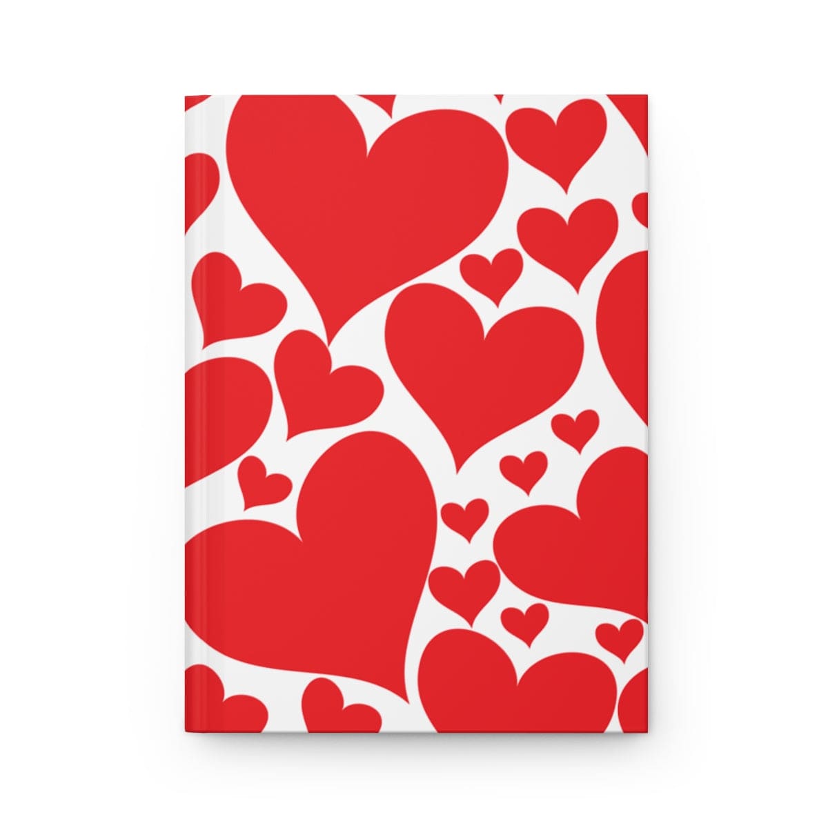 Hardcover Journal - Lined Notebook / Love Red Hearts