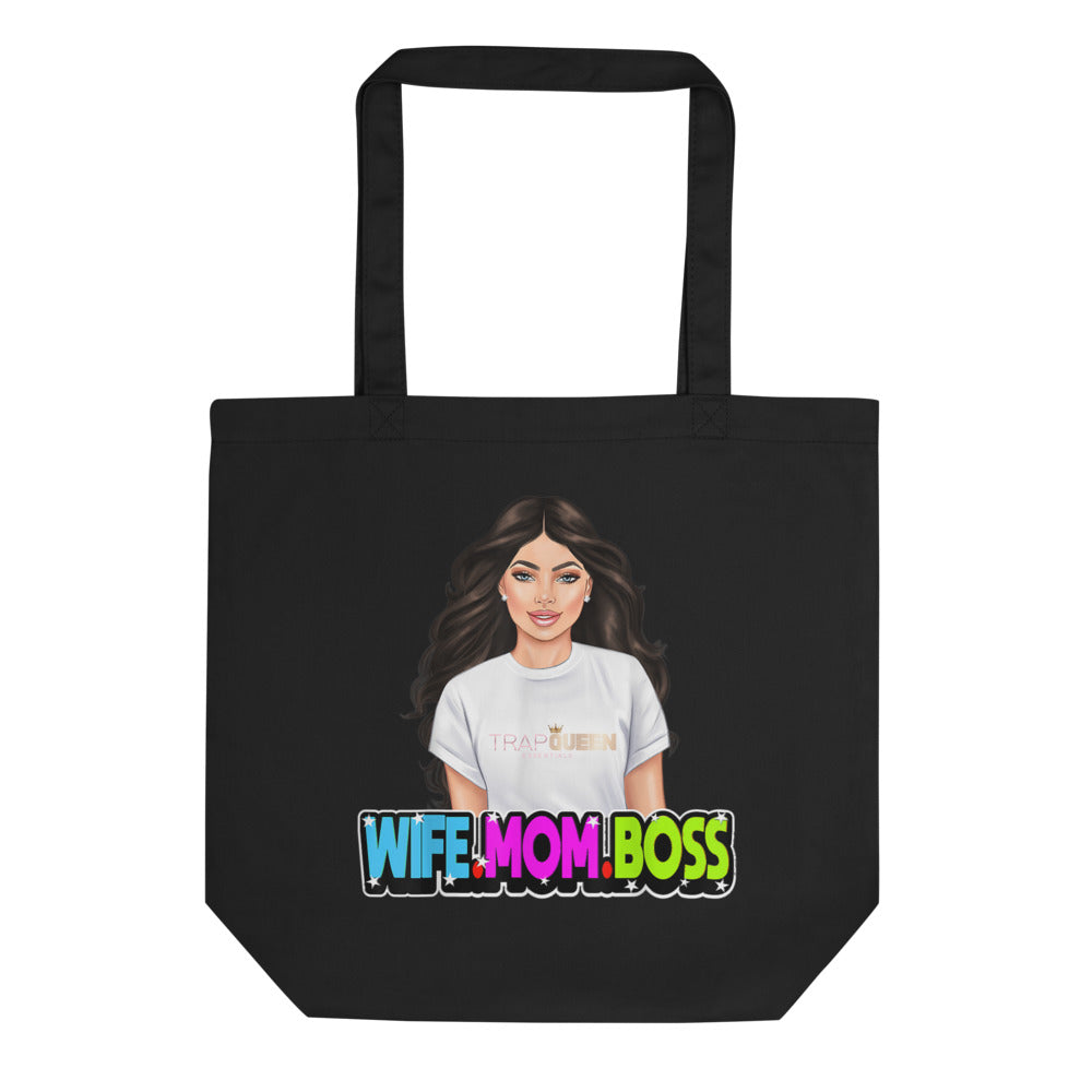 TRAP QUEEN ESSENTIALS ECO TOTE BAG_Dark Haired Beauty_MOM SH*T Collection