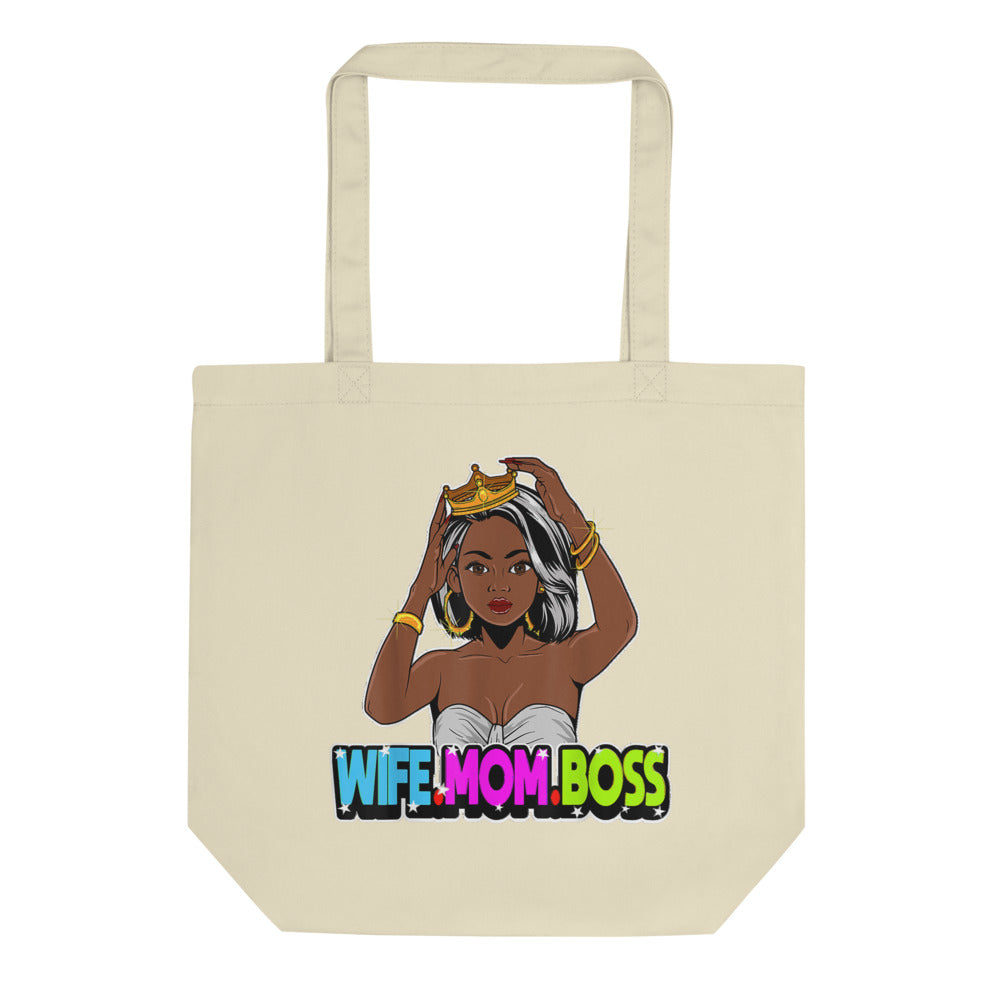 TRAP QUEEN ESSENTIALS ECO TOTE BAG_Crown of Wisdom_MOM SH*T Collection