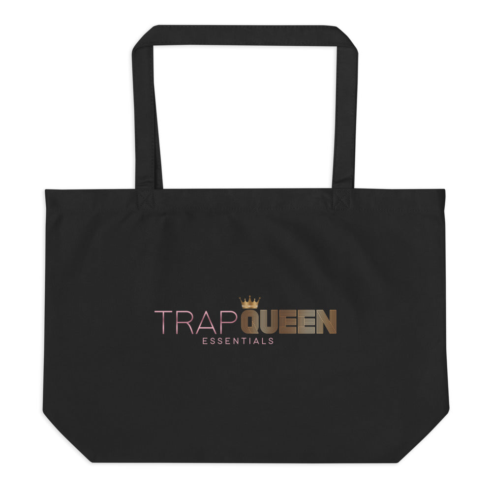 TRAP QUEEN ESSENTIALS LARGE ORGANIC TOTE BAG_Crown of Wisdom_MOM SH*T Collection