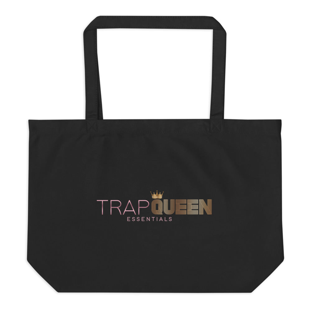 TRAP QUEEN ESSENTIALS LARGE ORGANIC TOTE BAG _ It's The Hustle For Me I_HUSTLE Collection