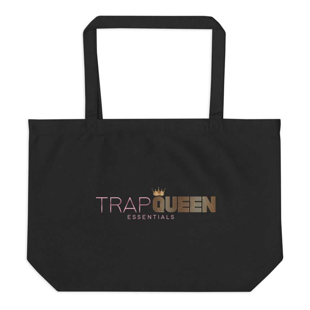 TRAP QUEEN ESSENTIALS LARGE ORGANIC TOTE BAG _ 100% That Bitch_AFFIRMATION Collection