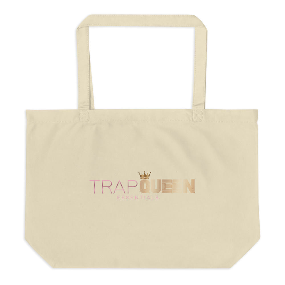 TRAP QUEEN ESSENTIALS LARGE ORGANIC TOTE BAG_Crown of Wisdom_MOM SH*T Collection