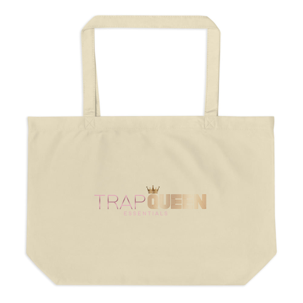 TRAP QUEEN ESSENTIALS LARGE ORGANIC TOTE BAG _ It's The Hustle For Me I_HUSTLE Collection