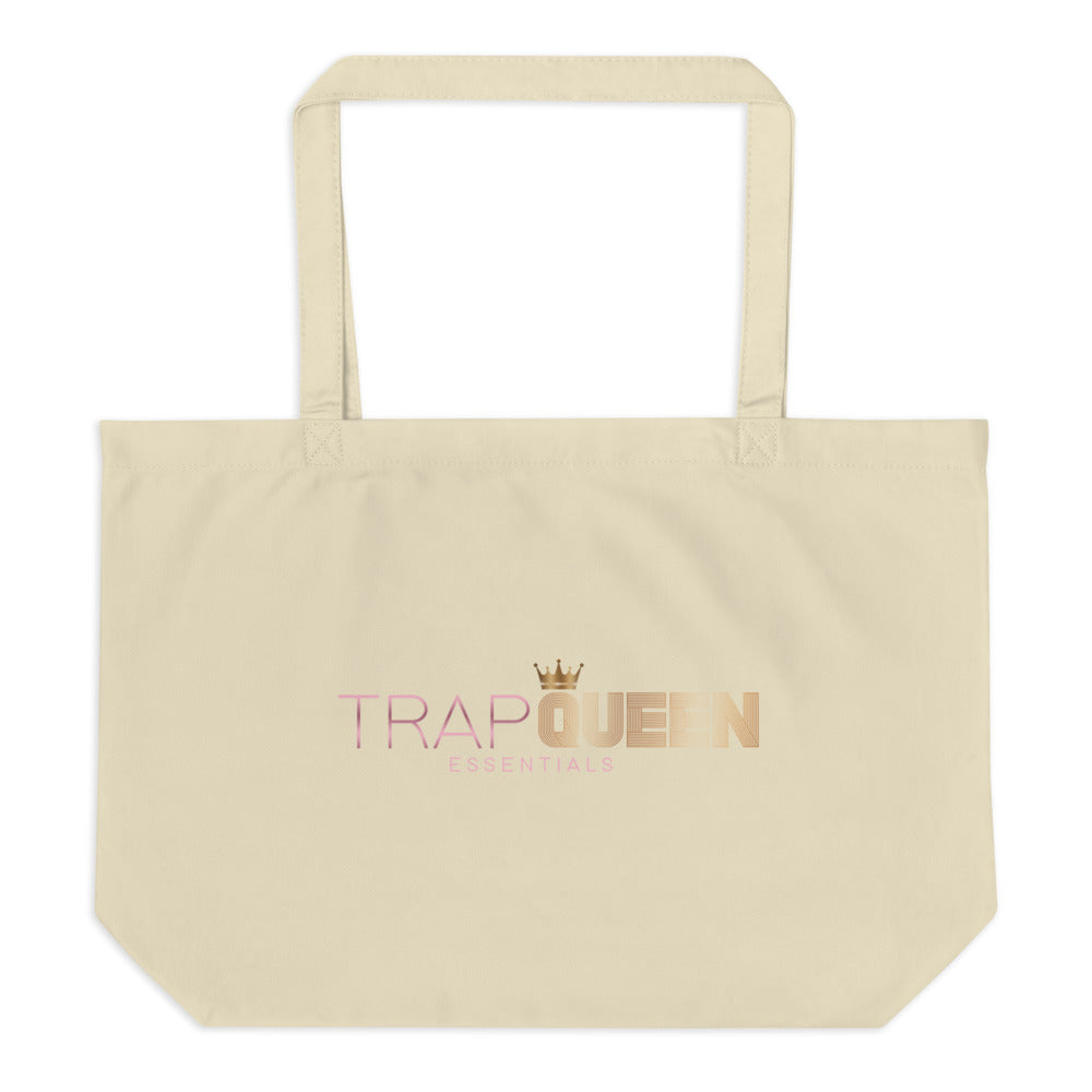 TRAP QUEEN ESSENTIALS LARGE ORGANIC TOTE BAG _ 100% That Bitch_AFFIRMATION Collection