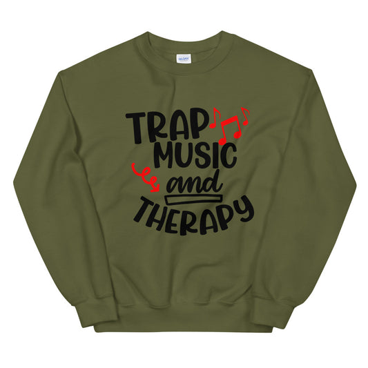 TRAP QUEEN ESSENTIALS UNISEX CREW NECK SWEATSHIRT_Trap Music and Therapy_AFFIRMATION Collection