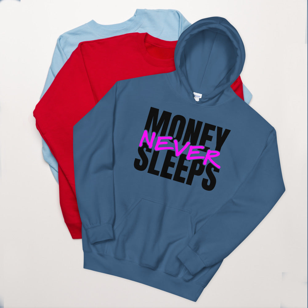 TRAP QUEEN ESSENTIALS UNISEX HOODIE_ Money Never Sleeps_HUSTLE Collection