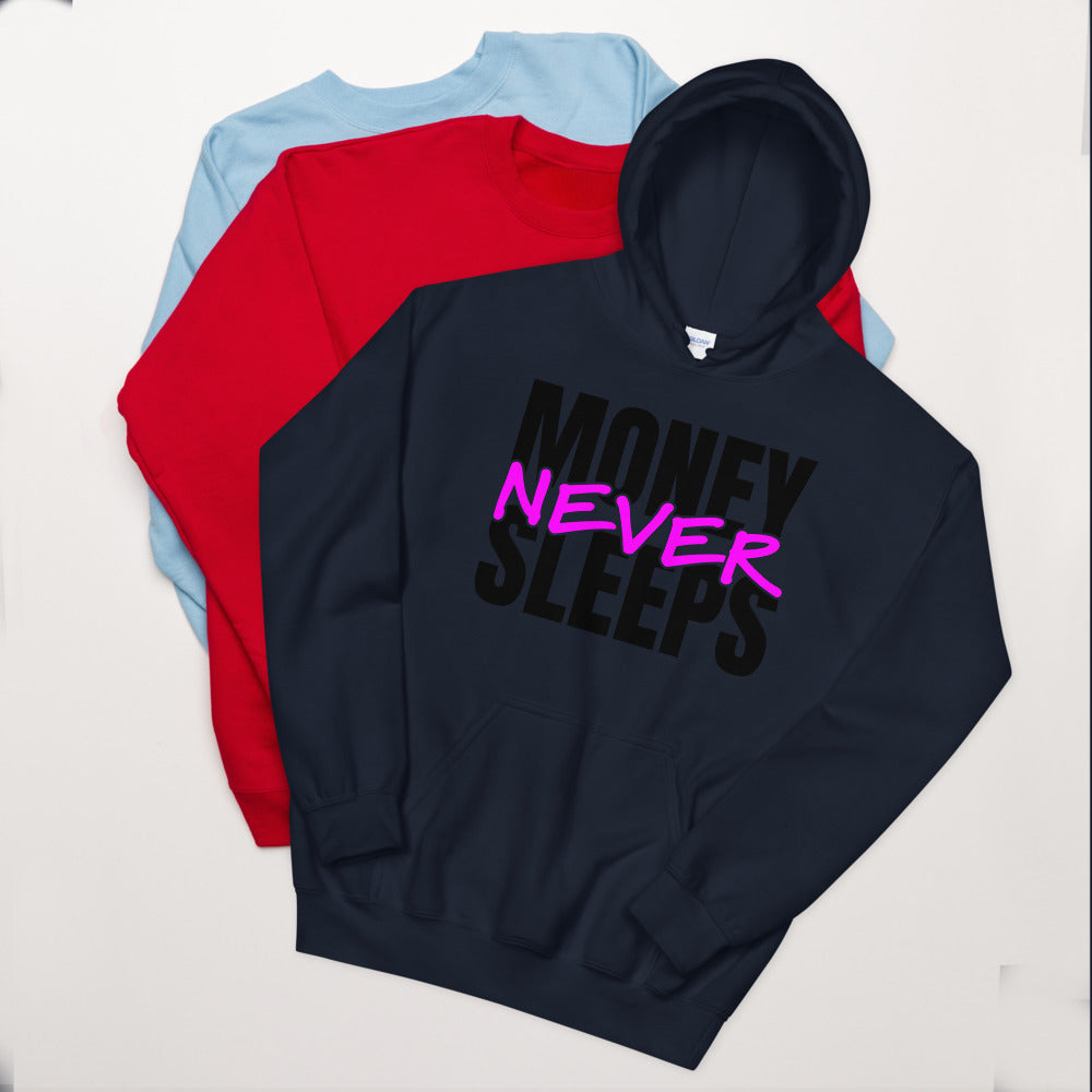 TRAP QUEEN ESSENTIALS UNISEX HOODIE_ Money Never Sleeps_HUSTLE Collection