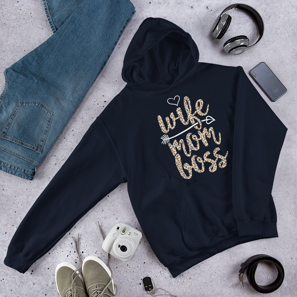 TRAP QUEEN ESSENTIALS UNISEX HOODIE_Wife_Mom_Boss_Leopard_MOM SH*T COLLECTION