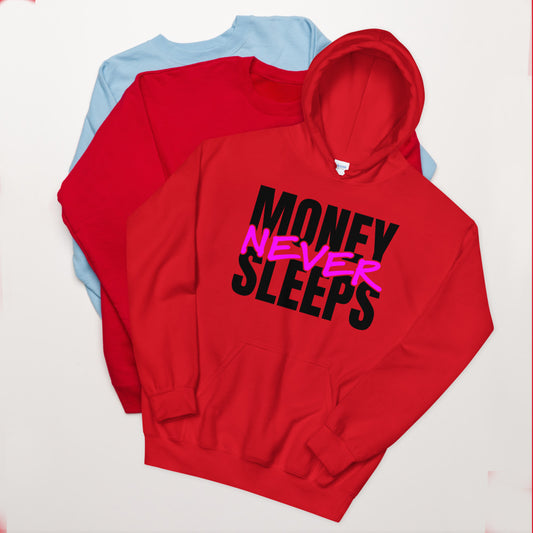 TRAP QUEEN ESSENTIALS UNISEX HOODIE_ Money Never Sleeps_HUSTLE Collection