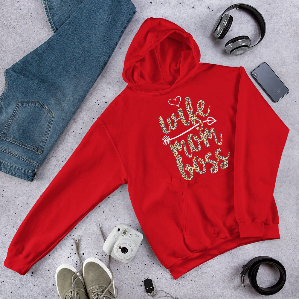 TRAP QUEEN ESSENTIALS UNISEX HOODIE_Wife_Mom_Boss_Leopard_MOM SH*T COLLECTION