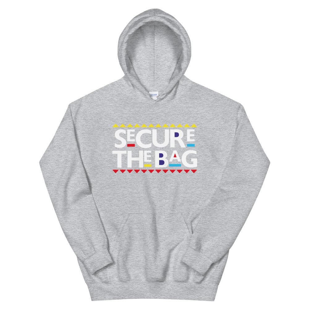 TRAP QUEEN ESSENTIALS UNISEX HOODIE_Secure The Bag 90s_HUSTLE Collection