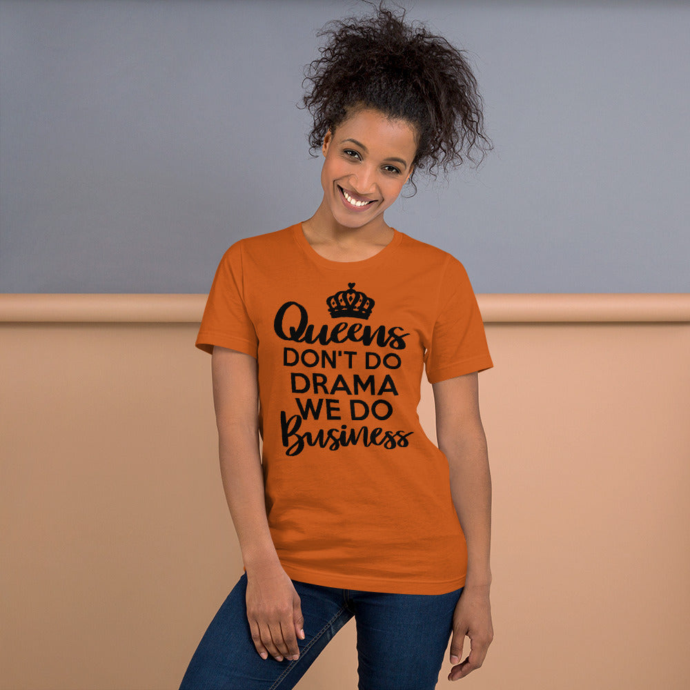 TRAP QUEEN ESSENTIALS SHORT-SLEEVE UNISEX T-SHIRT_Queens Don't Do Drama_QUEEN Collection