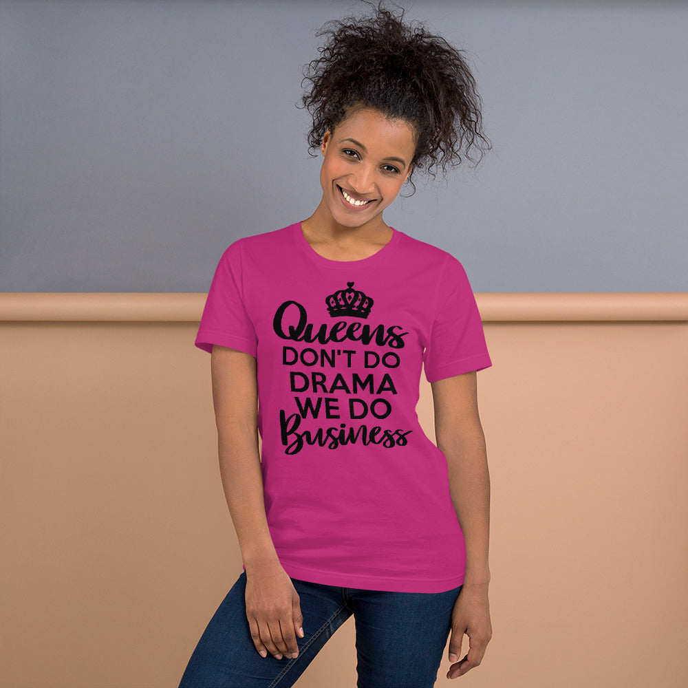 TRAP QUEEN ESSENTIALS SHORT-SLEEVE UNISEX T-SHIRT_Queens Don't Do Drama_QUEEN Collection