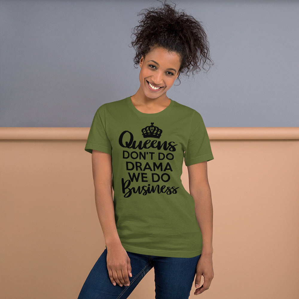 TRAP QUEEN ESSENTIALS SHORT-SLEEVE UNISEX T-SHIRT_Queens Don't Do Drama_QUEEN Collection