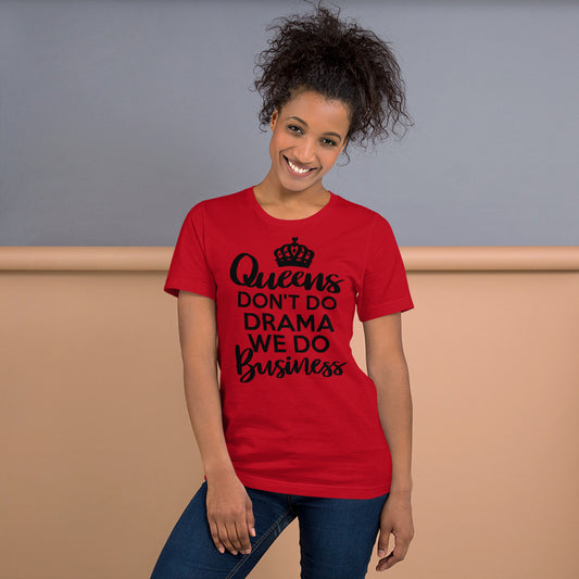 TRAP QUEEN ESSENTIALS SHORT-SLEEVE UNISEX T-SHIRT_Queens Don't Do Drama_QUEEN Collection