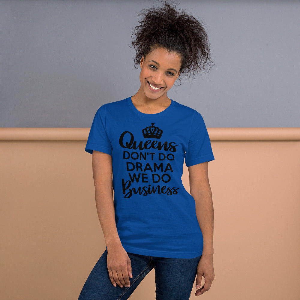 TRAP QUEEN ESSENTIALS SHORT-SLEEVE UNISEX T-SHIRT_Queens Don't Do Drama_QUEEN Collection