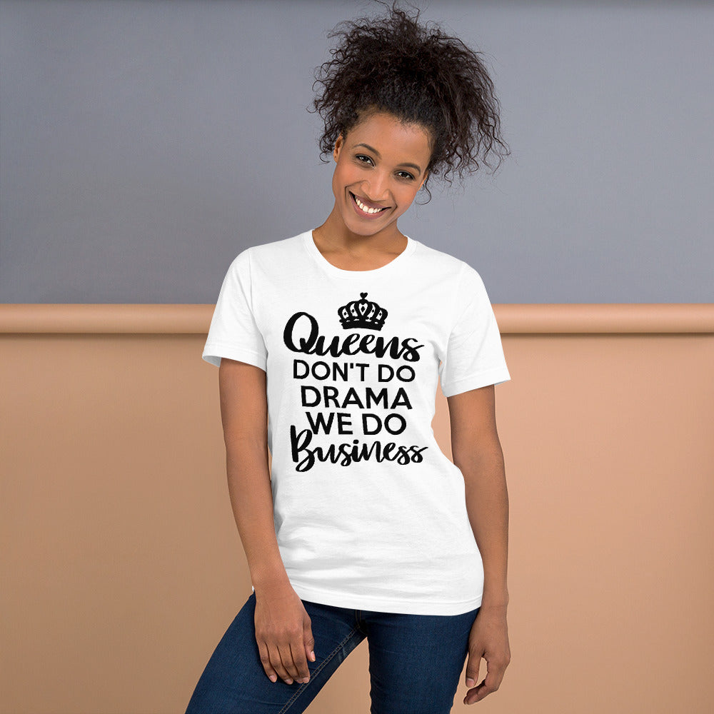 TRAP QUEEN ESSENTIALS SHORT-SLEEVE UNISEX T-SHIRT_Queens Don't Do Drama_QUEEN Collection